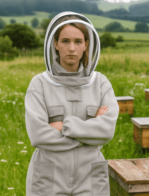 Beekeeping in a Lush Meadow